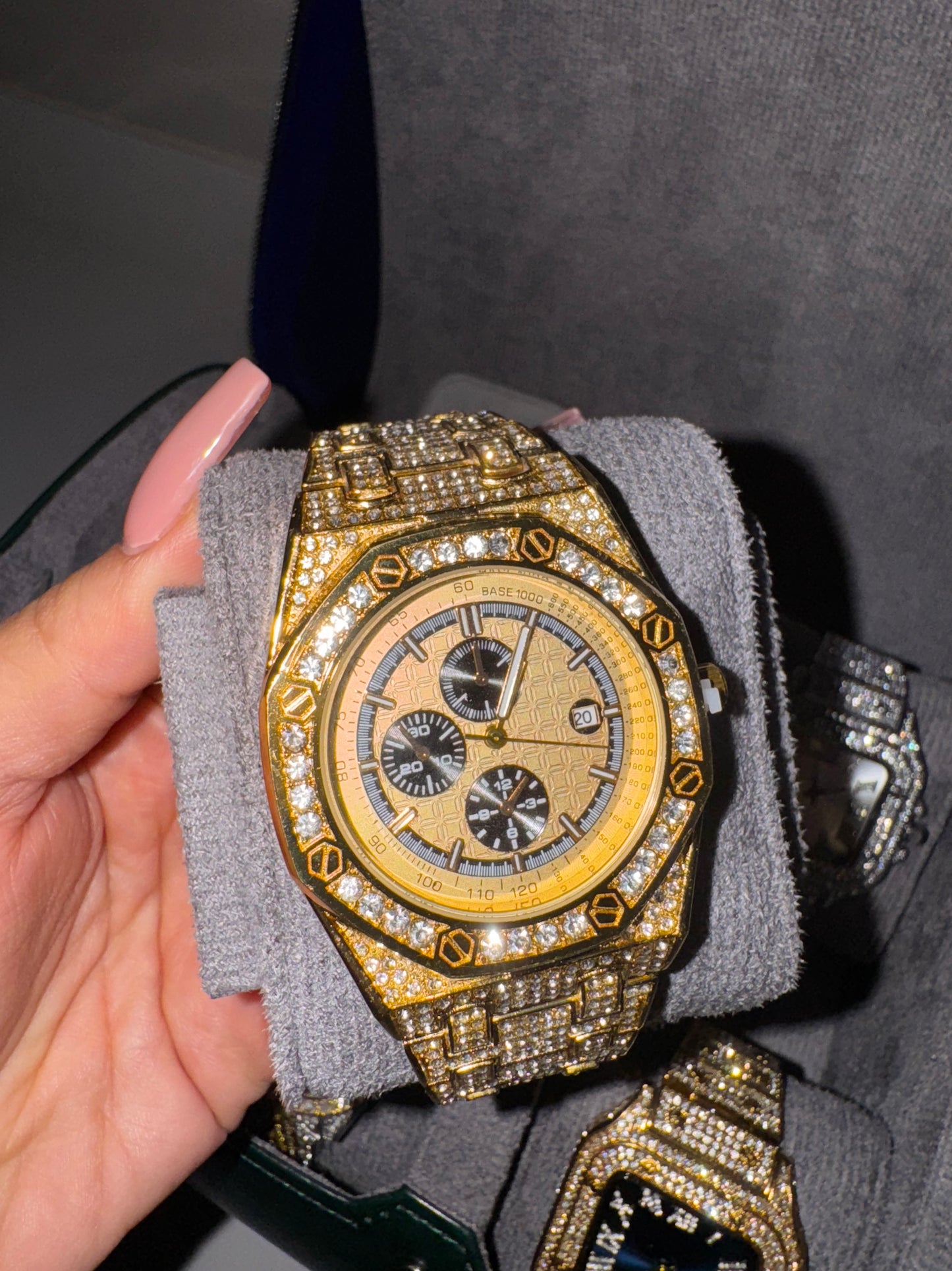 Reloj gold full iced circonita cubica (CZ)