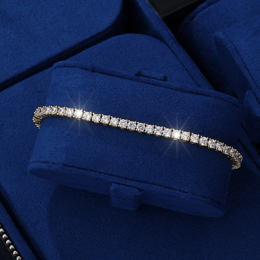 Brazalete tennis 3mm con incrustaciones de circonita cubica (CZ)(colección 2025)