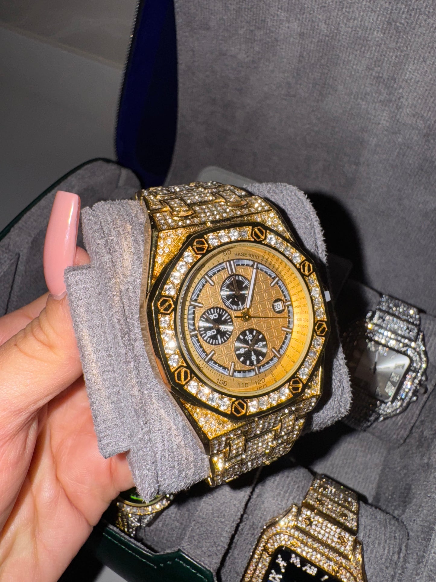 Reloj gold full iced circonita cubica (CZ)