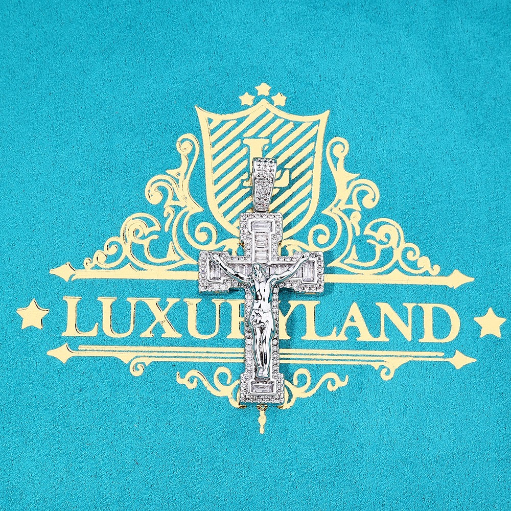 Dije de Cristo olímpico 3D whitegold. Colección 2025