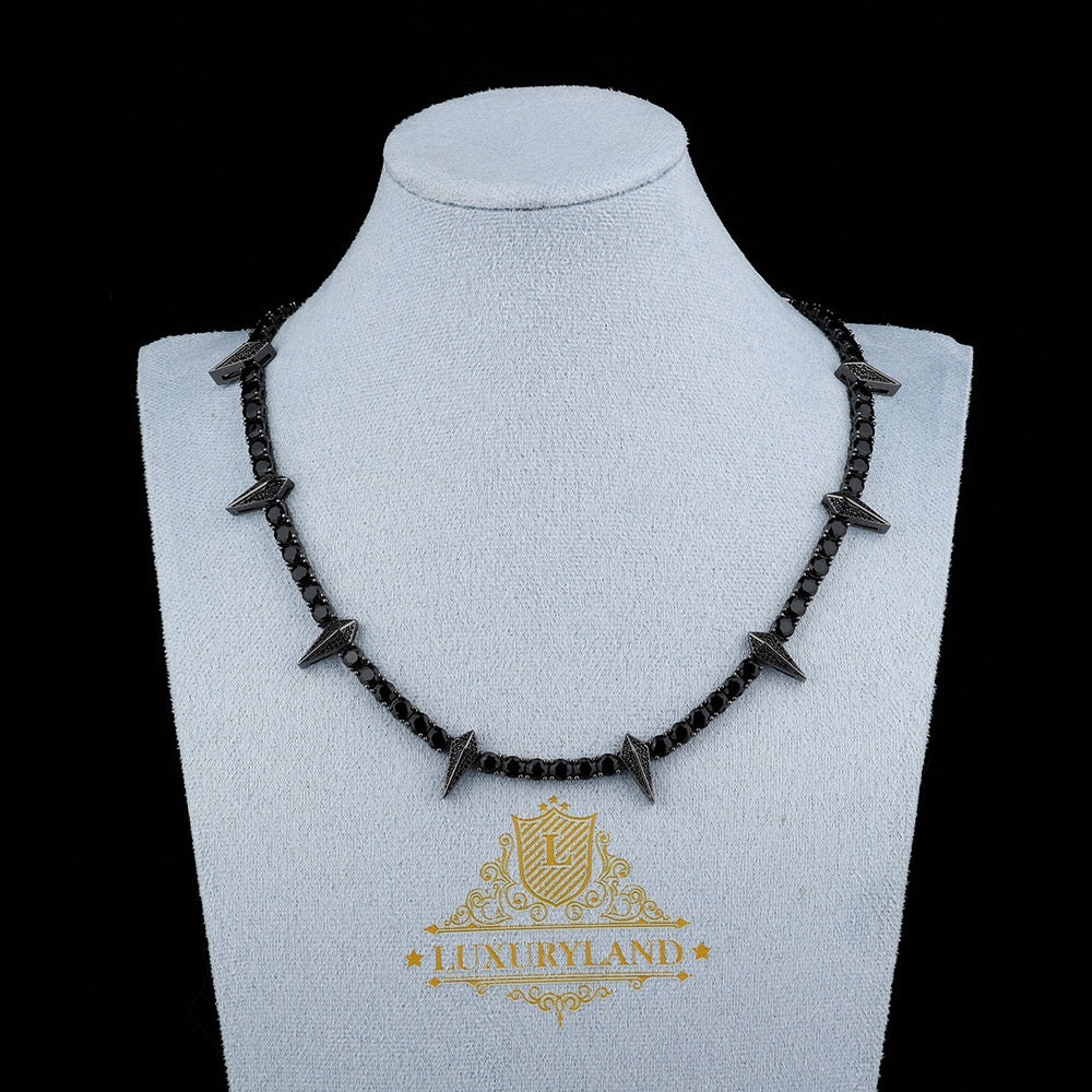 Cadena black Panther full iced 5 ‘mm 50 cm gold plated 18k 2025