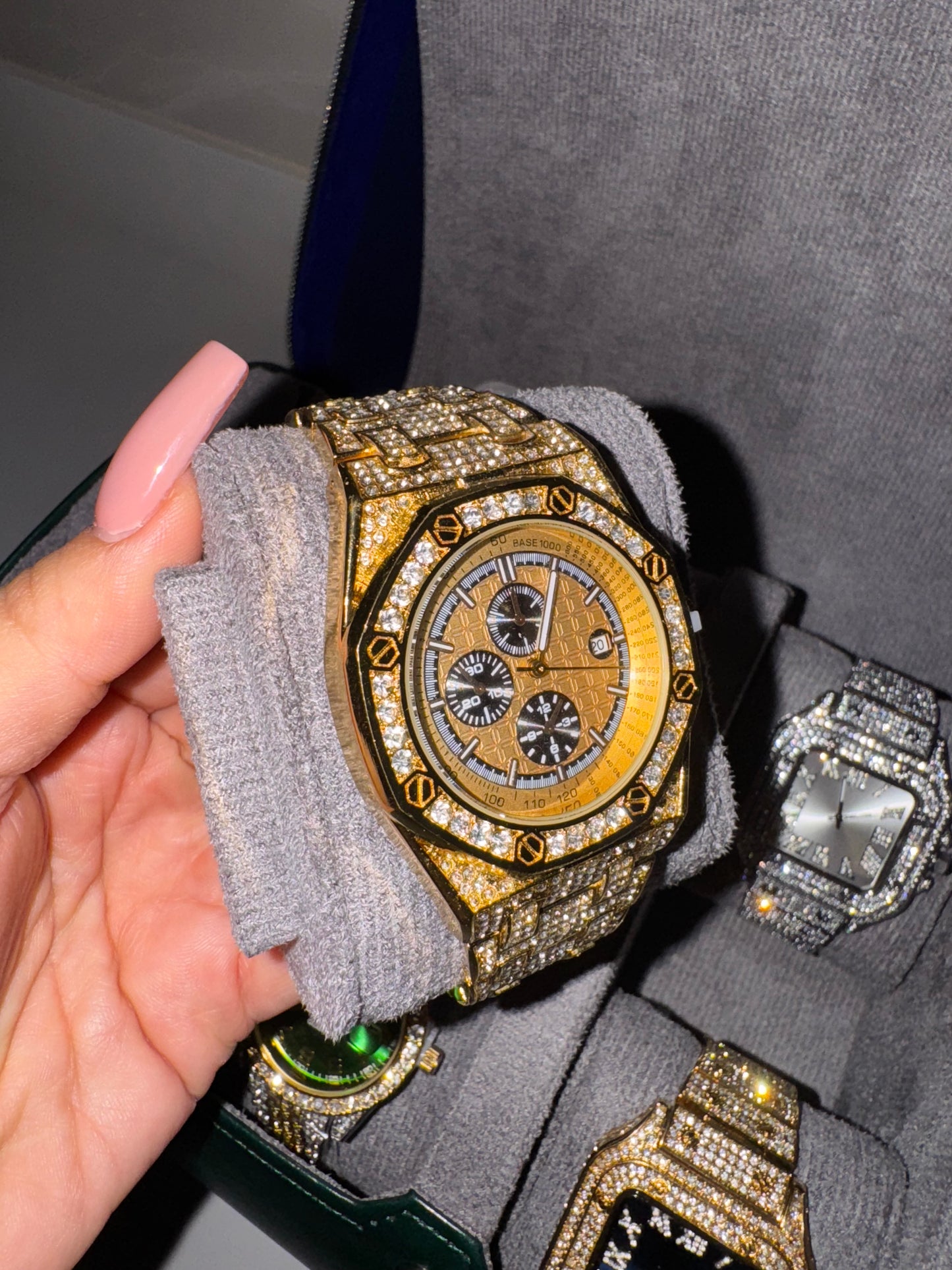 Reloj gold full iced circonita cubica (CZ)