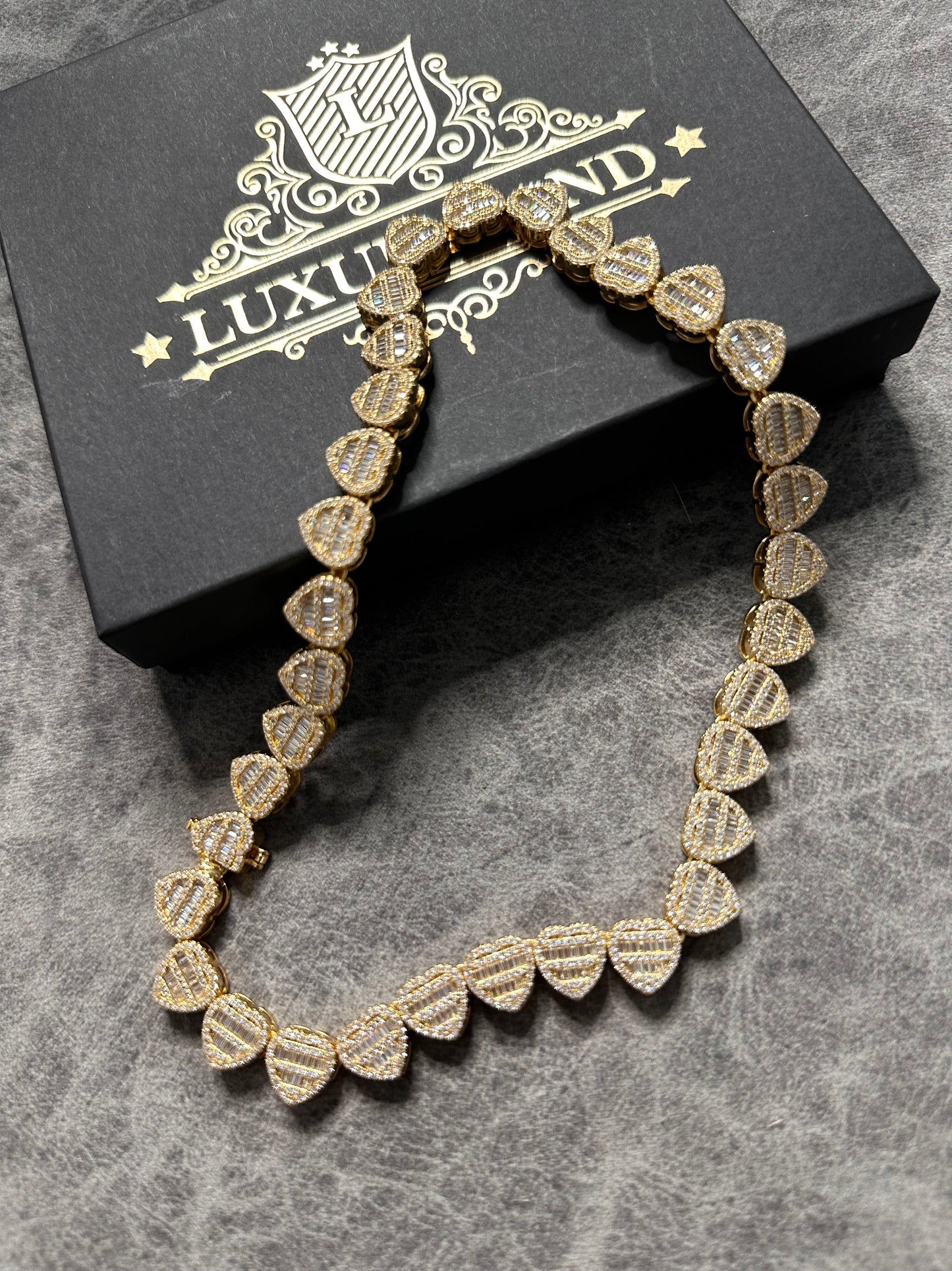 Cadena de corazones pp golden plated 18k DAMA o caballero