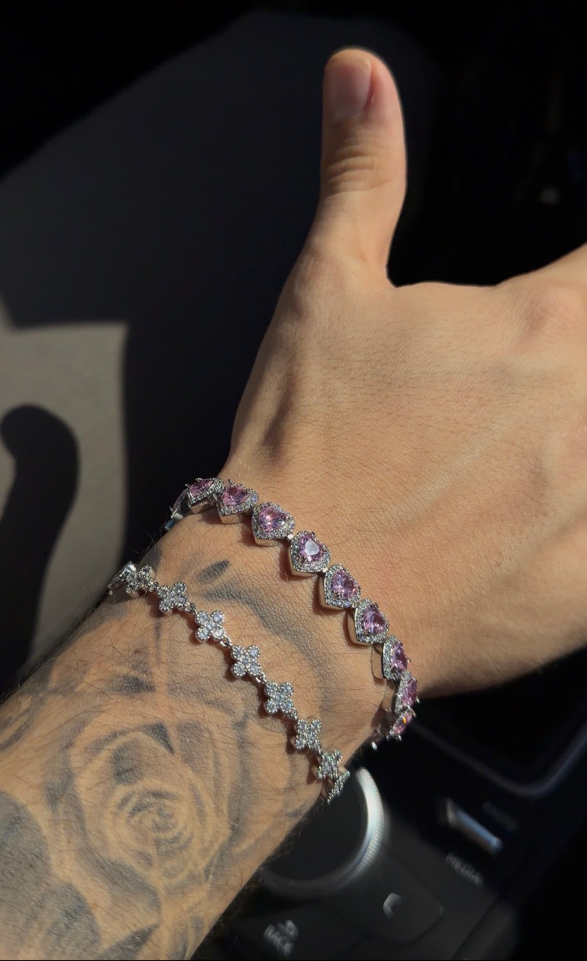 Combo dúo Pink Hearts y mini VC WHITEGOLD