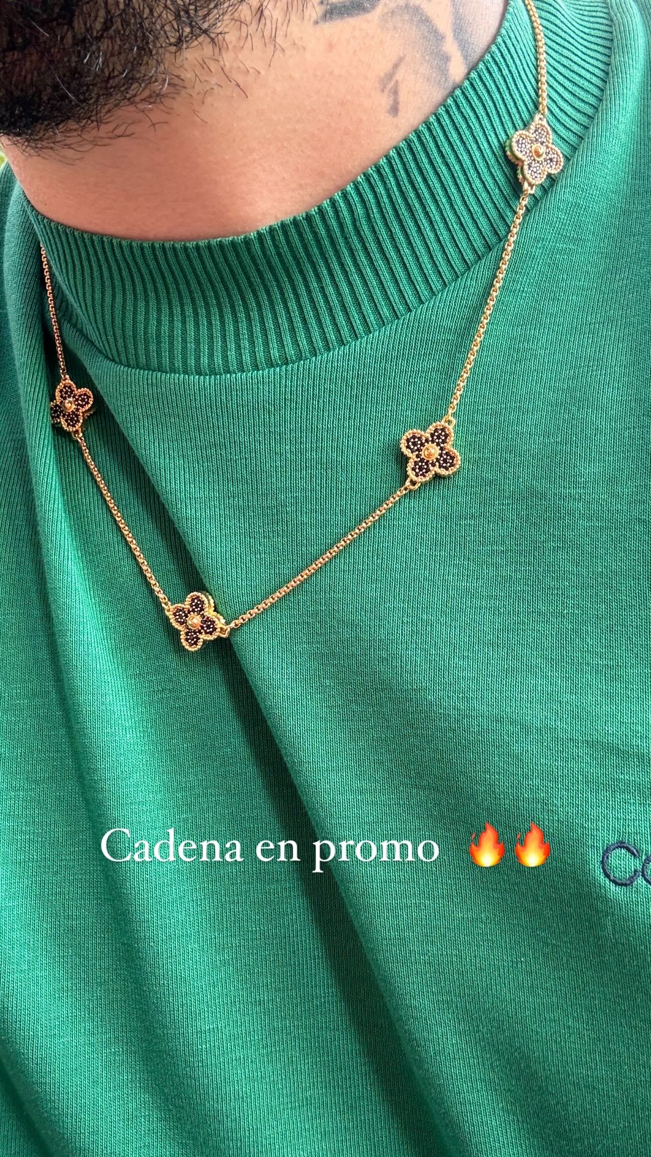 Cadena VC gold black plated 18 k 22 micras 60 cm