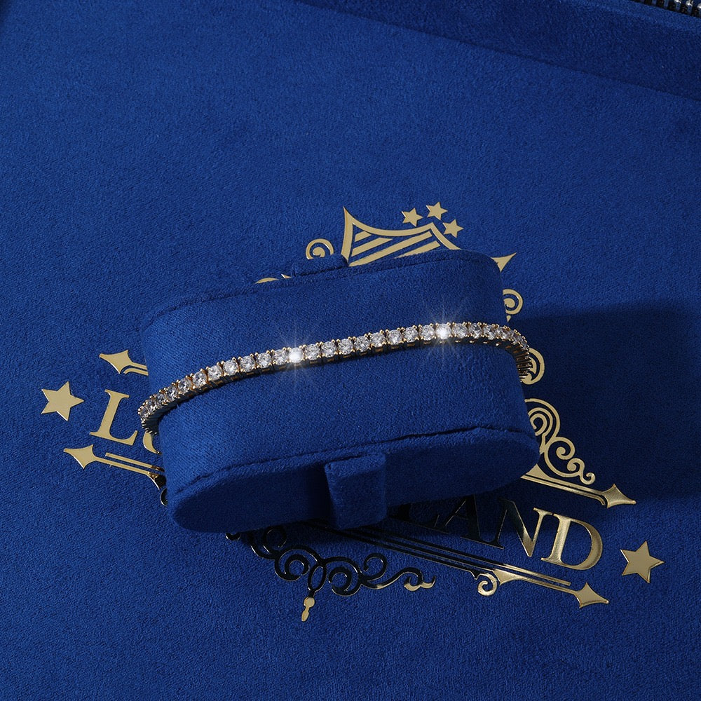 Brazalete tennis whitegold plated 22 micras 18k (colección 2025)