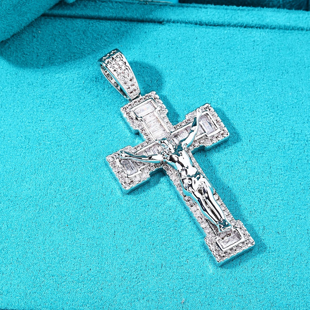 Dije de Cristo olímpico 3D whitegold. Colección 2025