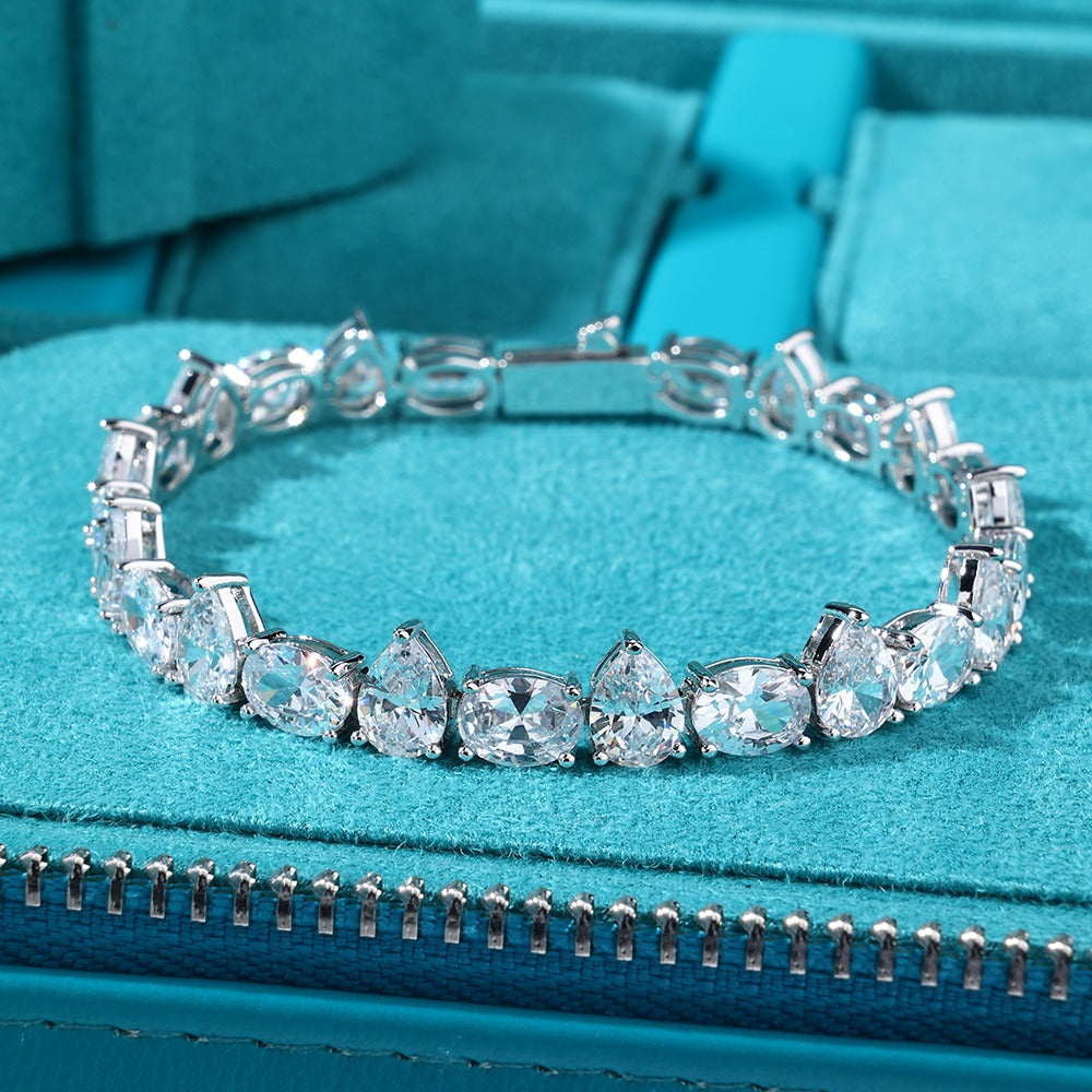 Brazalete whitegold stones box clasp 2025
