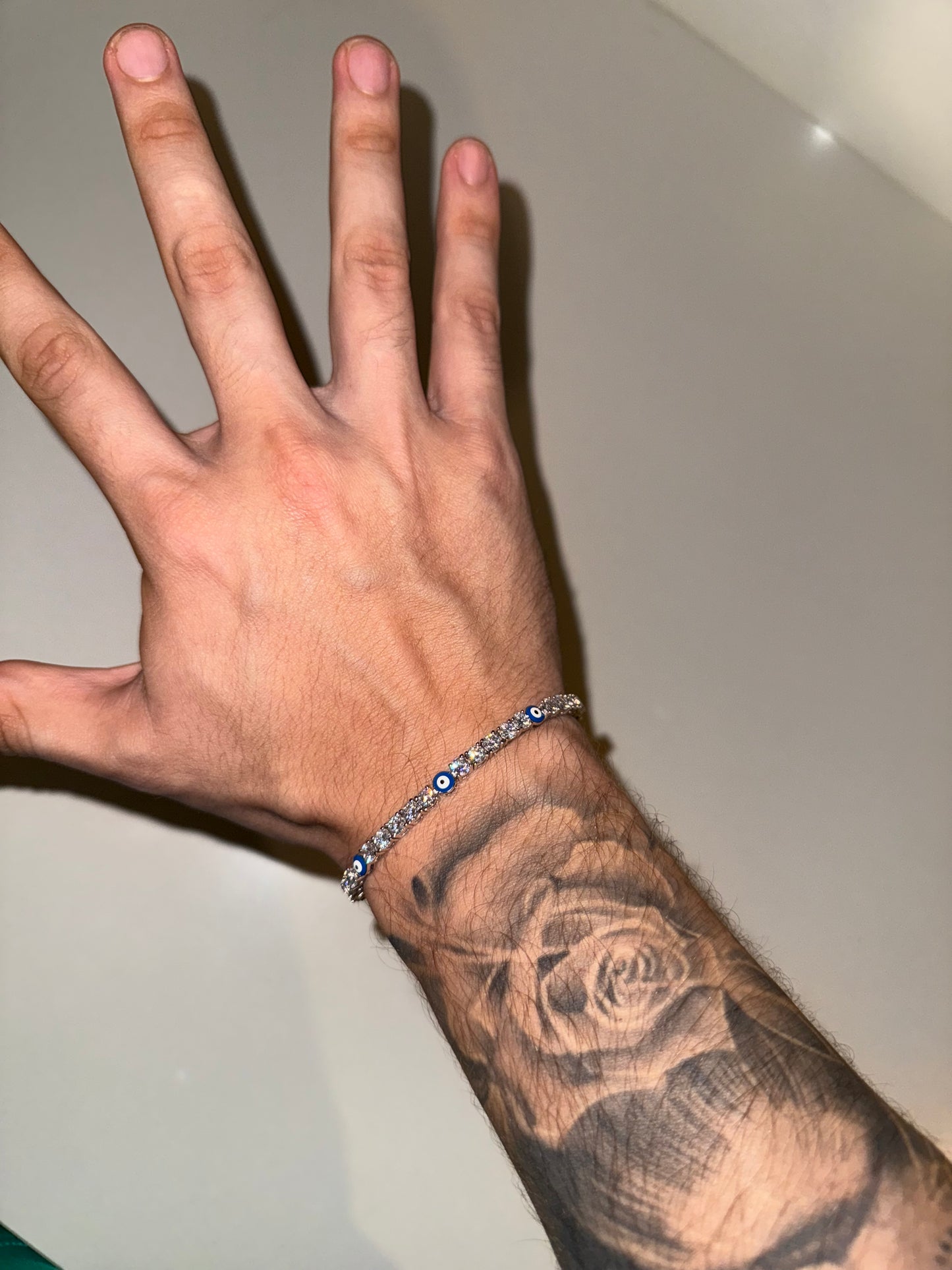 Brazalete ojo turco white