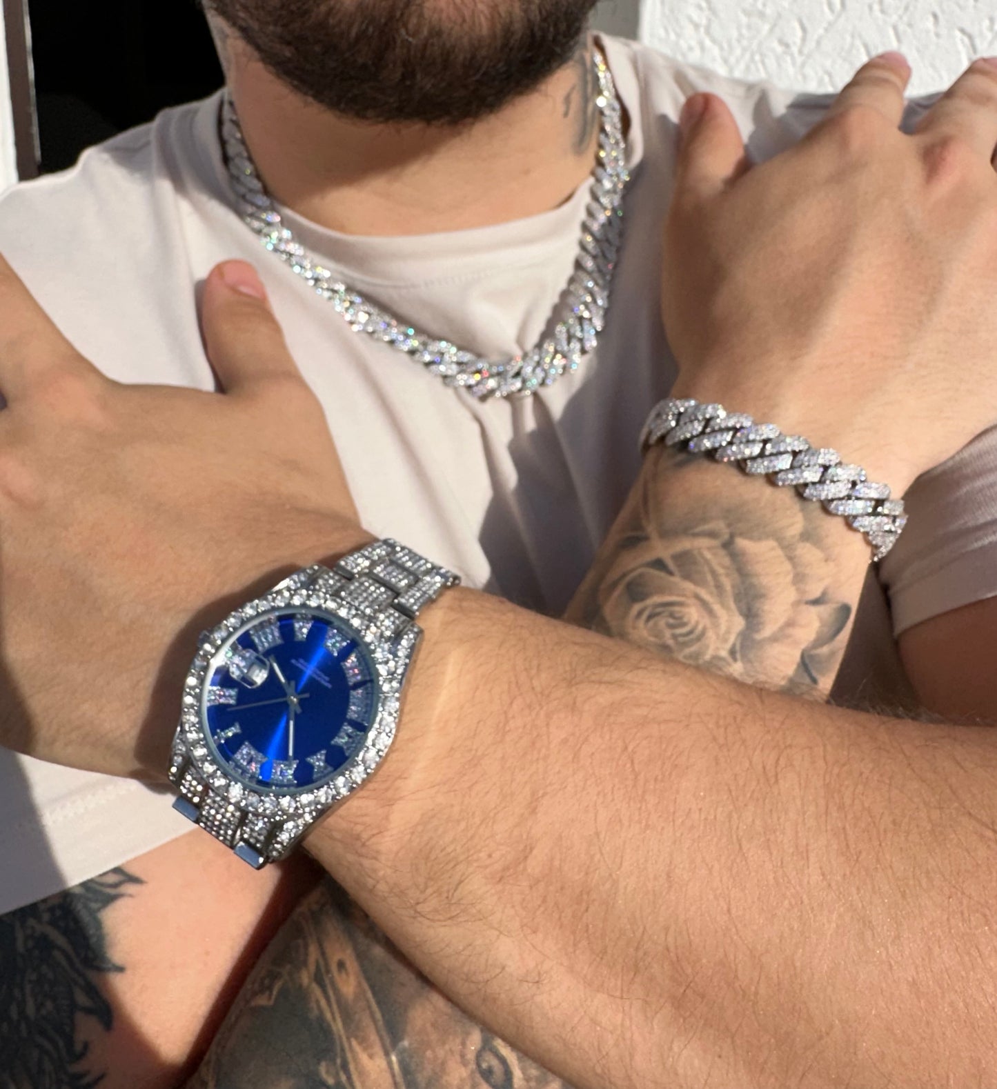 Conjunto Cadena, brazalete y reloj en promo