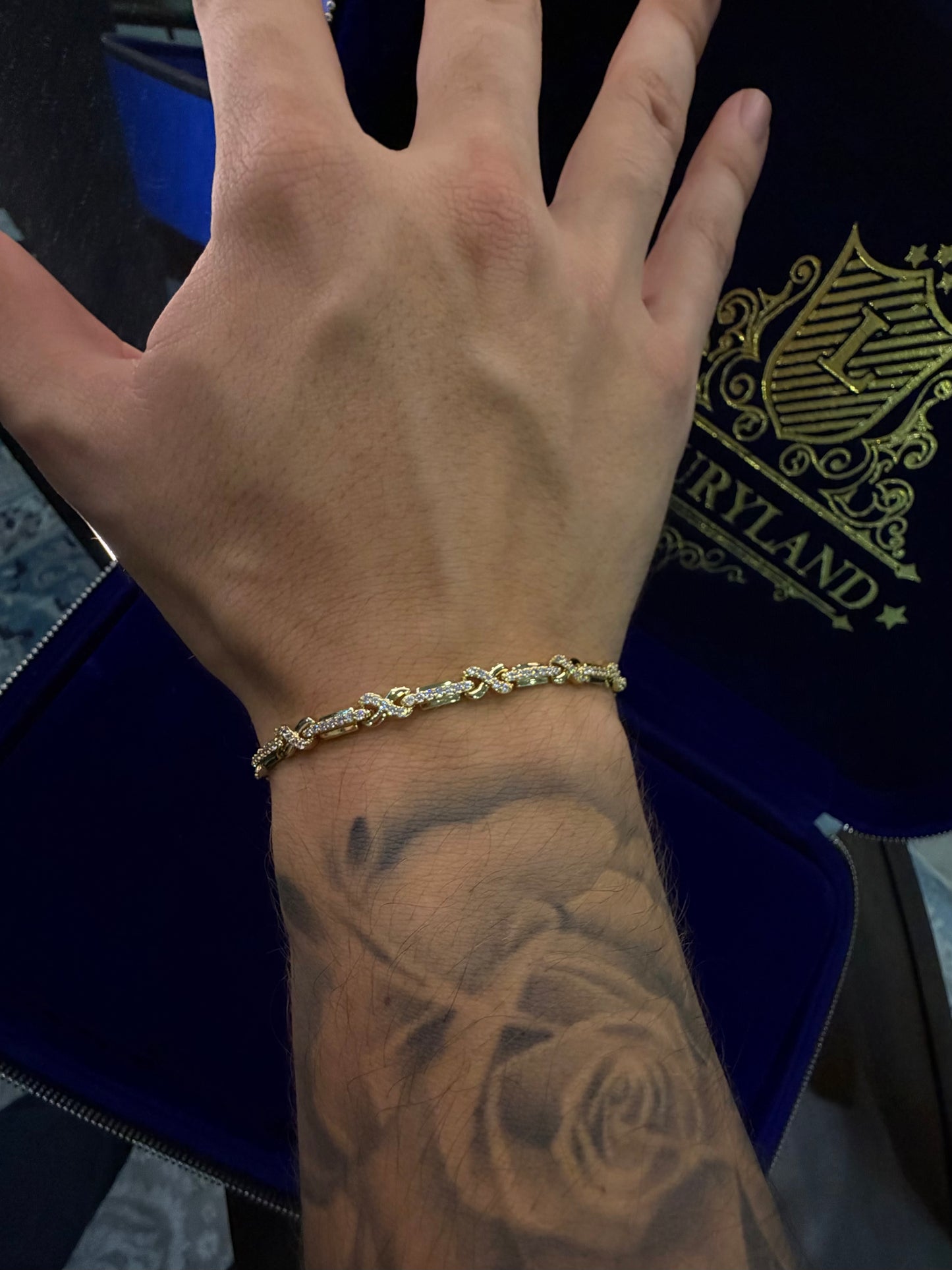 Infinite 4 mm golden plated bracelet 18k (22 micras)
