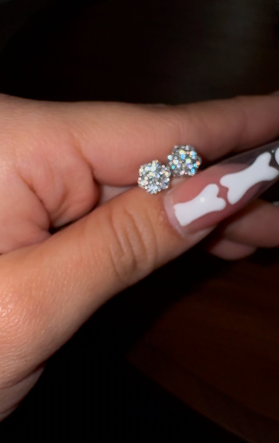 Aretes de flor de moissanita (0.1 ct) de plata 925