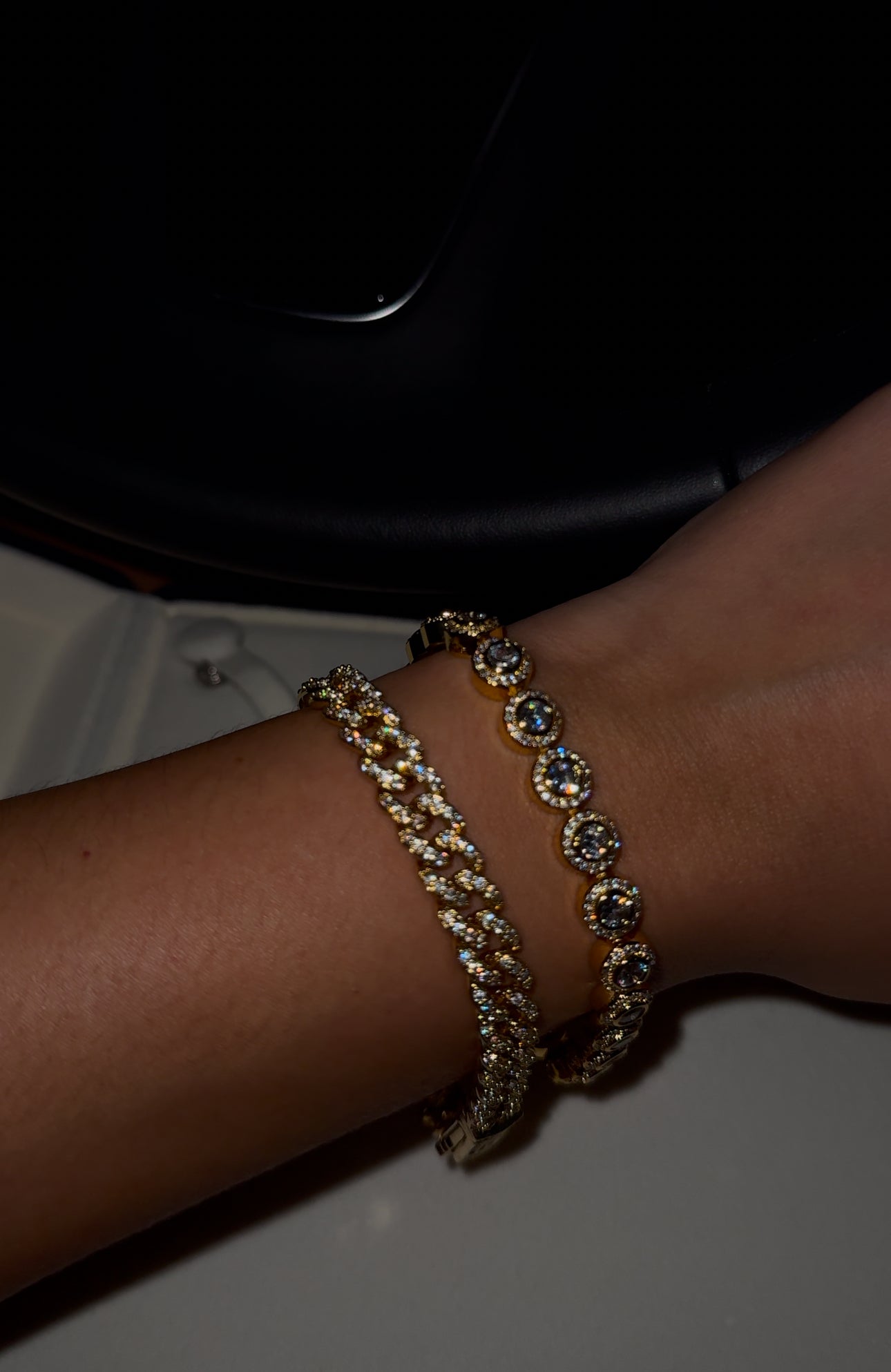 Combo en promo circle tennis y cuban link 7mm