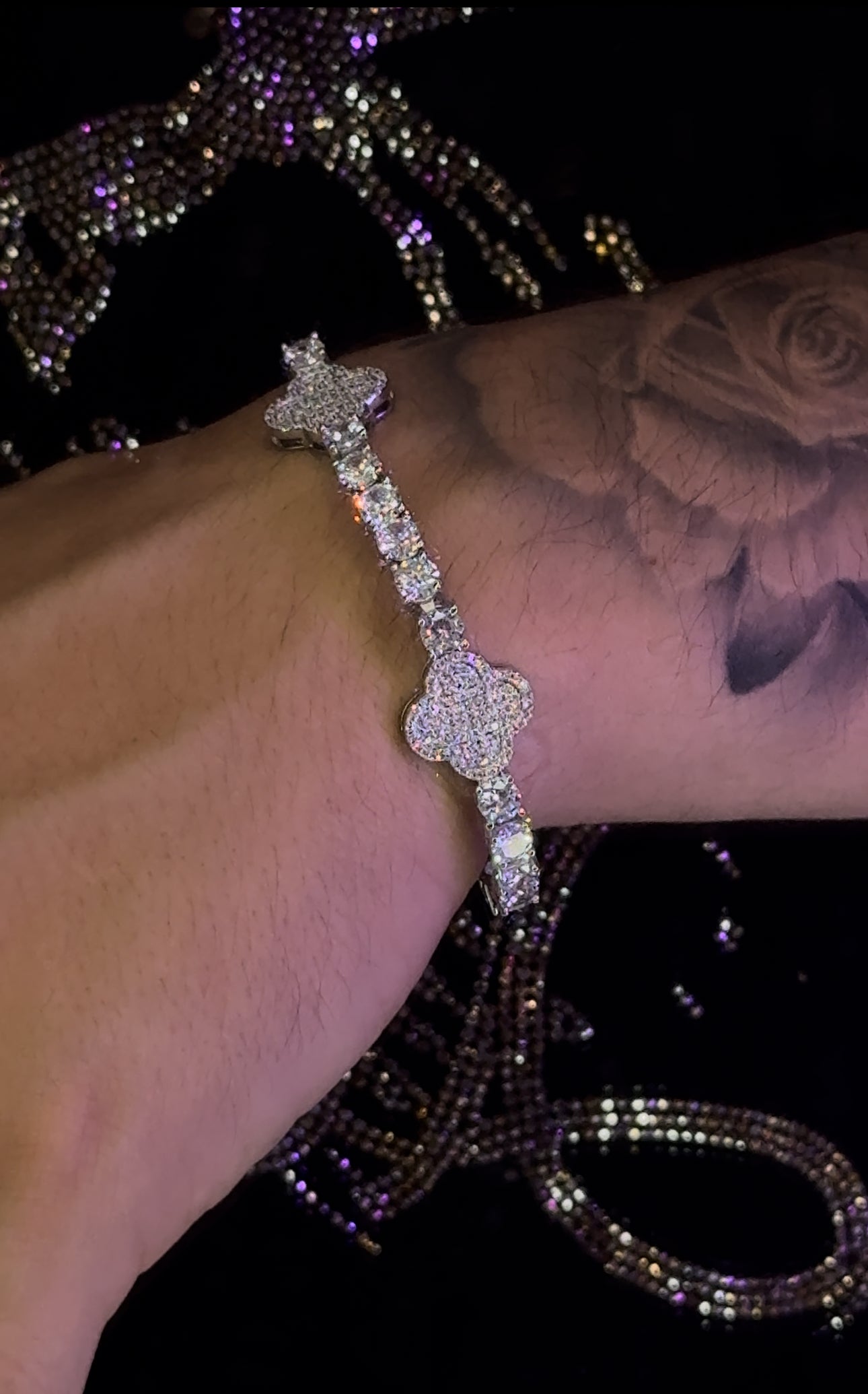 Brazalete VC. tennis whitegold plated tennis 5 mm