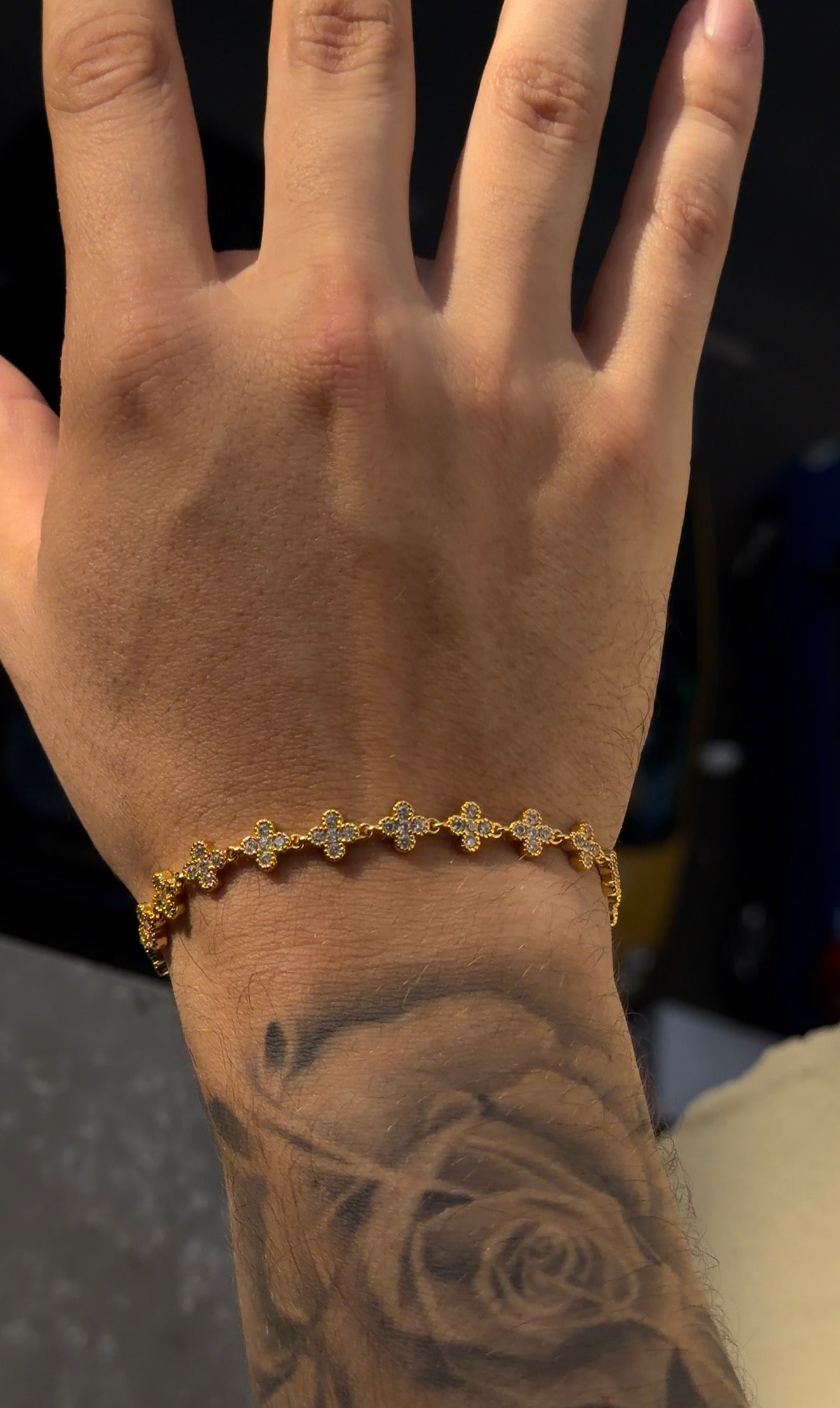 Brazalete VC FULL ICED GOLDEN PLATED mini