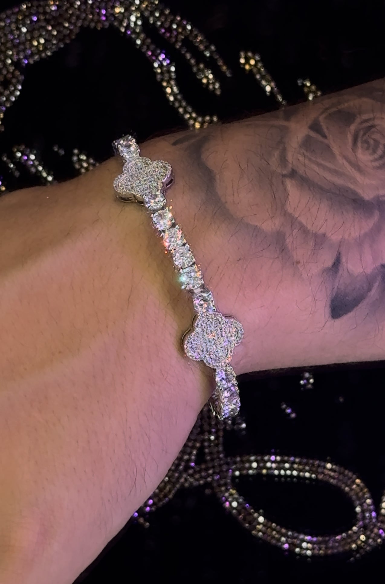 Brazalete VC. tennis whitegold plated tennis 5 mm