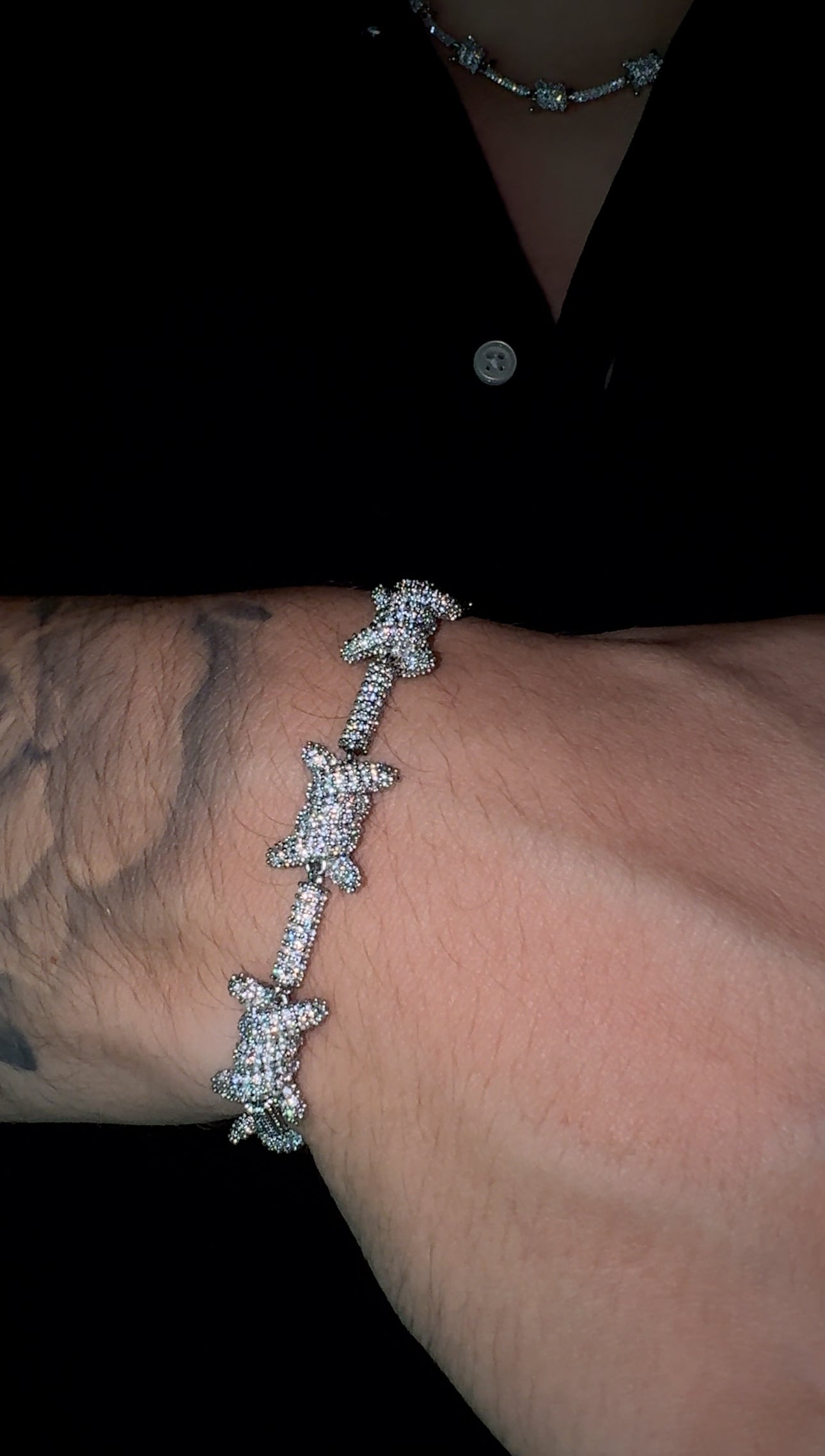 Conjunto de pĂșas (cadena y brazalete) full iced đ·ïž