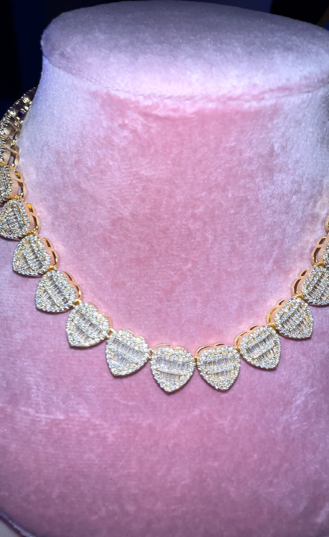 Cadena de corazones pp golden plated 18k
