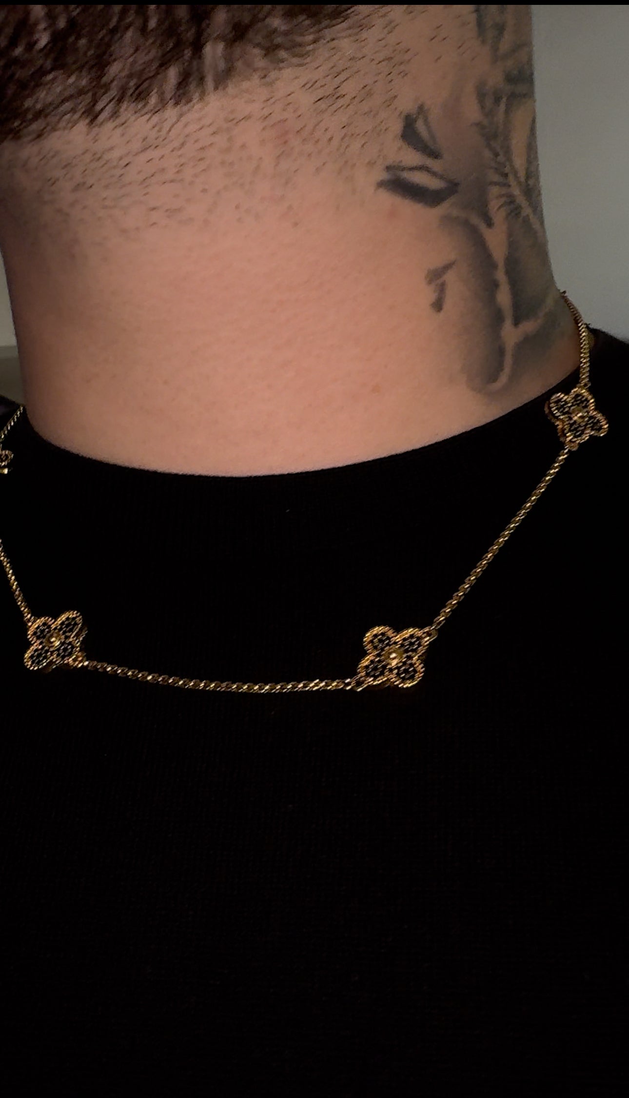 Cadena VC. gold black plated 18 k 22 micras 60 cm