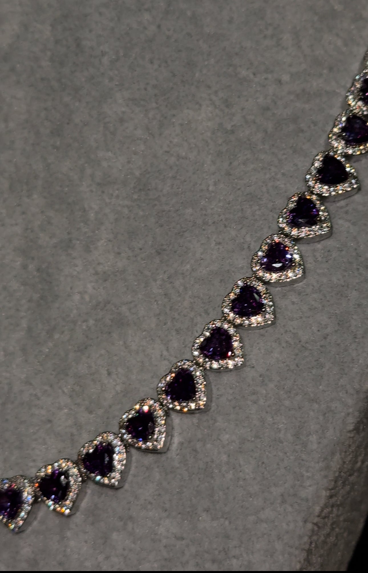 Cadena de corazones purple
