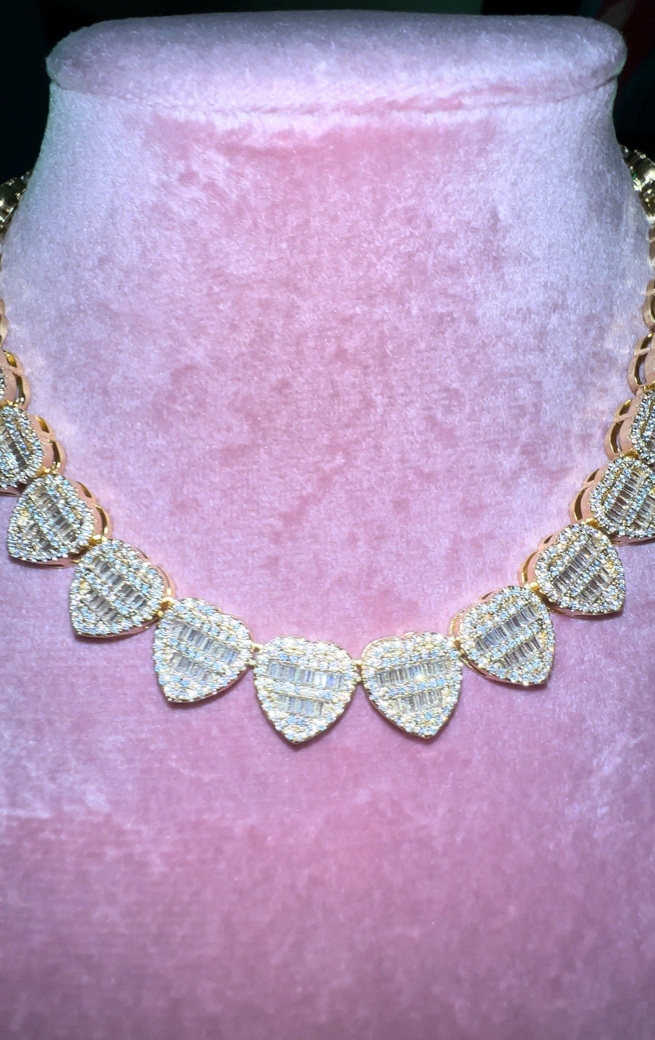 Cadena de corazones pp golden plated 18k
