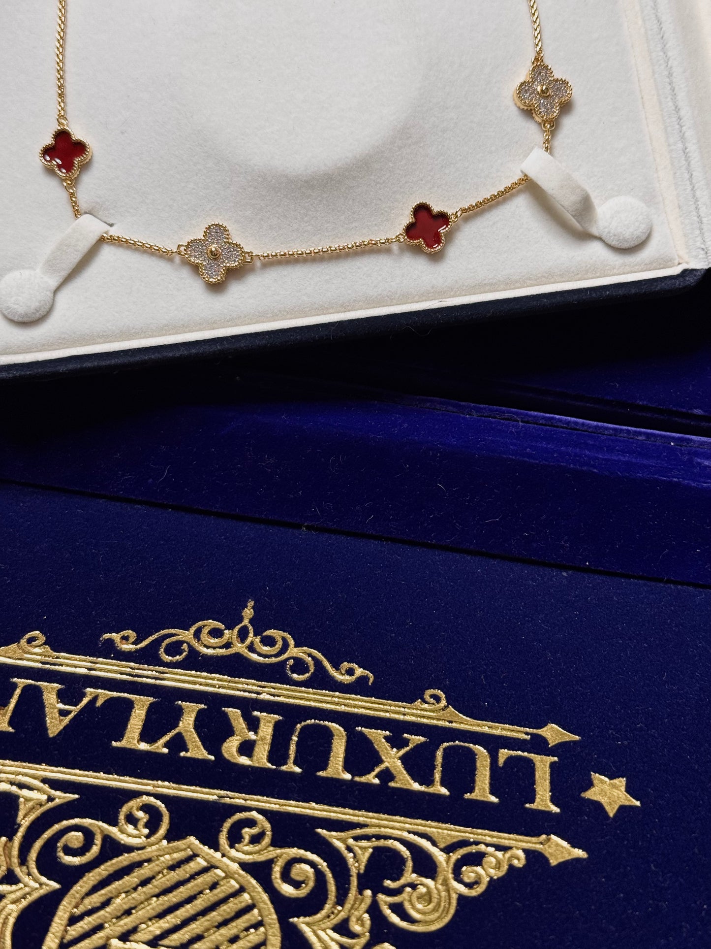 Cadena VC. red and gold plated 18 k 22 micras 60 cm