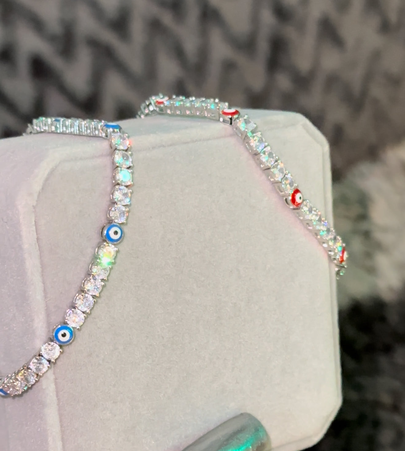 Combo de promo brazaletes ojo turco azul x rojo