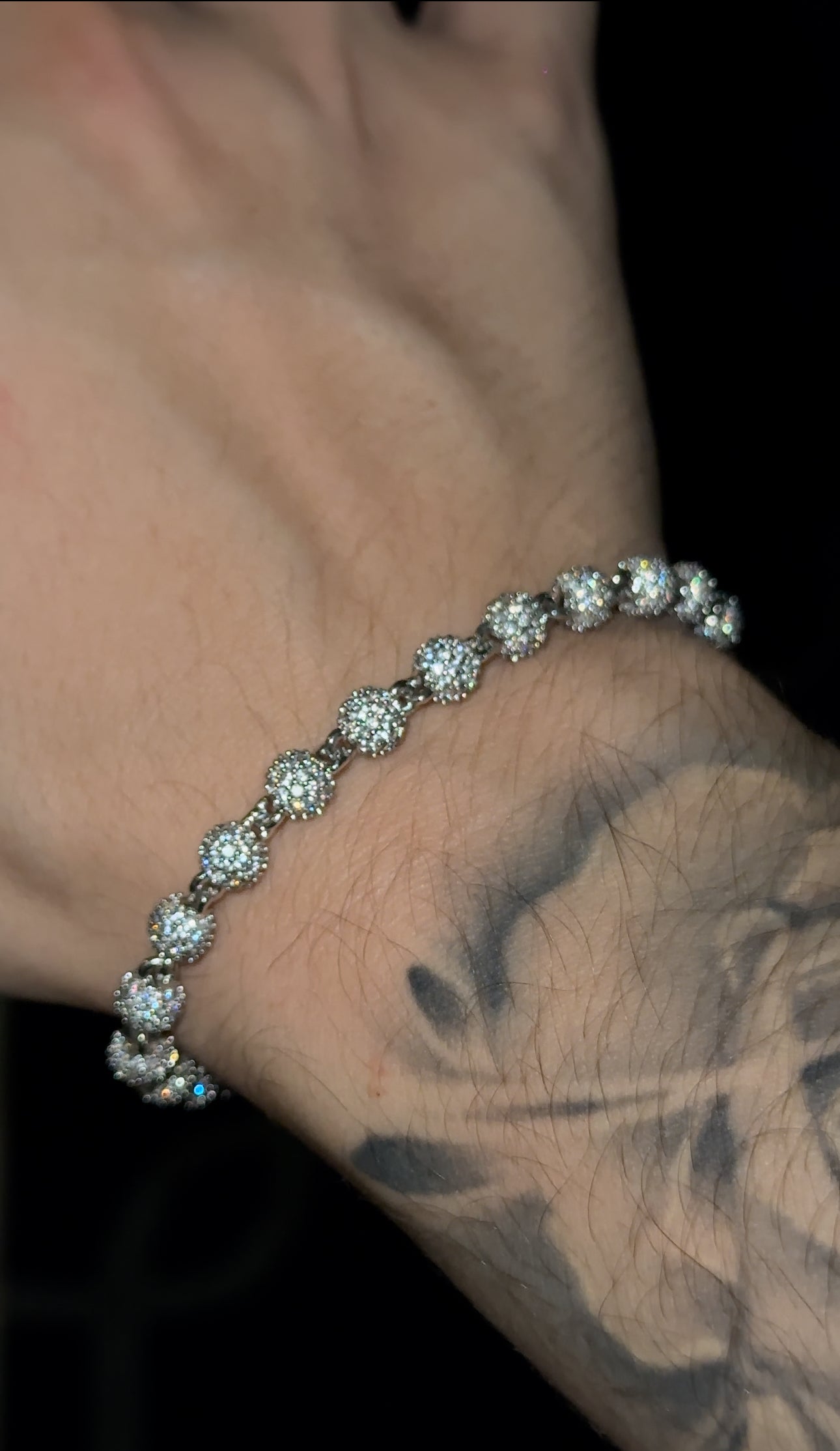 Brazalete soft bubble whitegold box clasp 18k