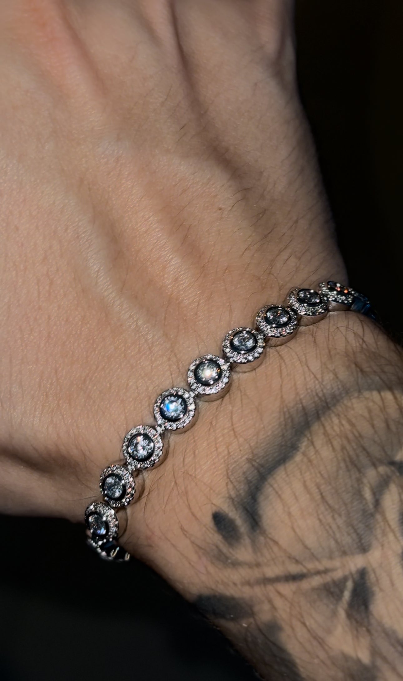 Brazalete circle tennis circonita cubica (CZ) whitegold