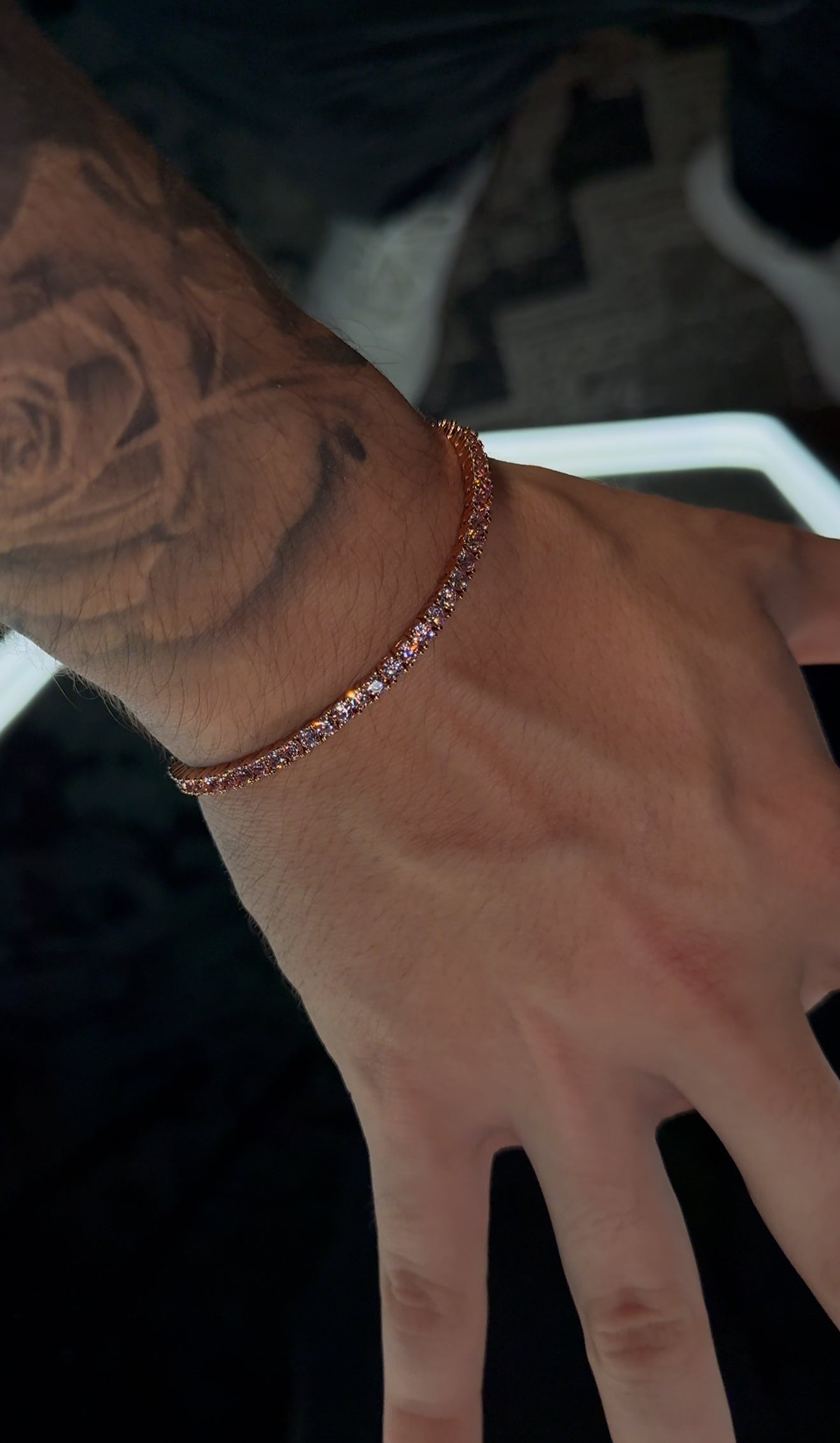 Brazalete tennis pink 3mm