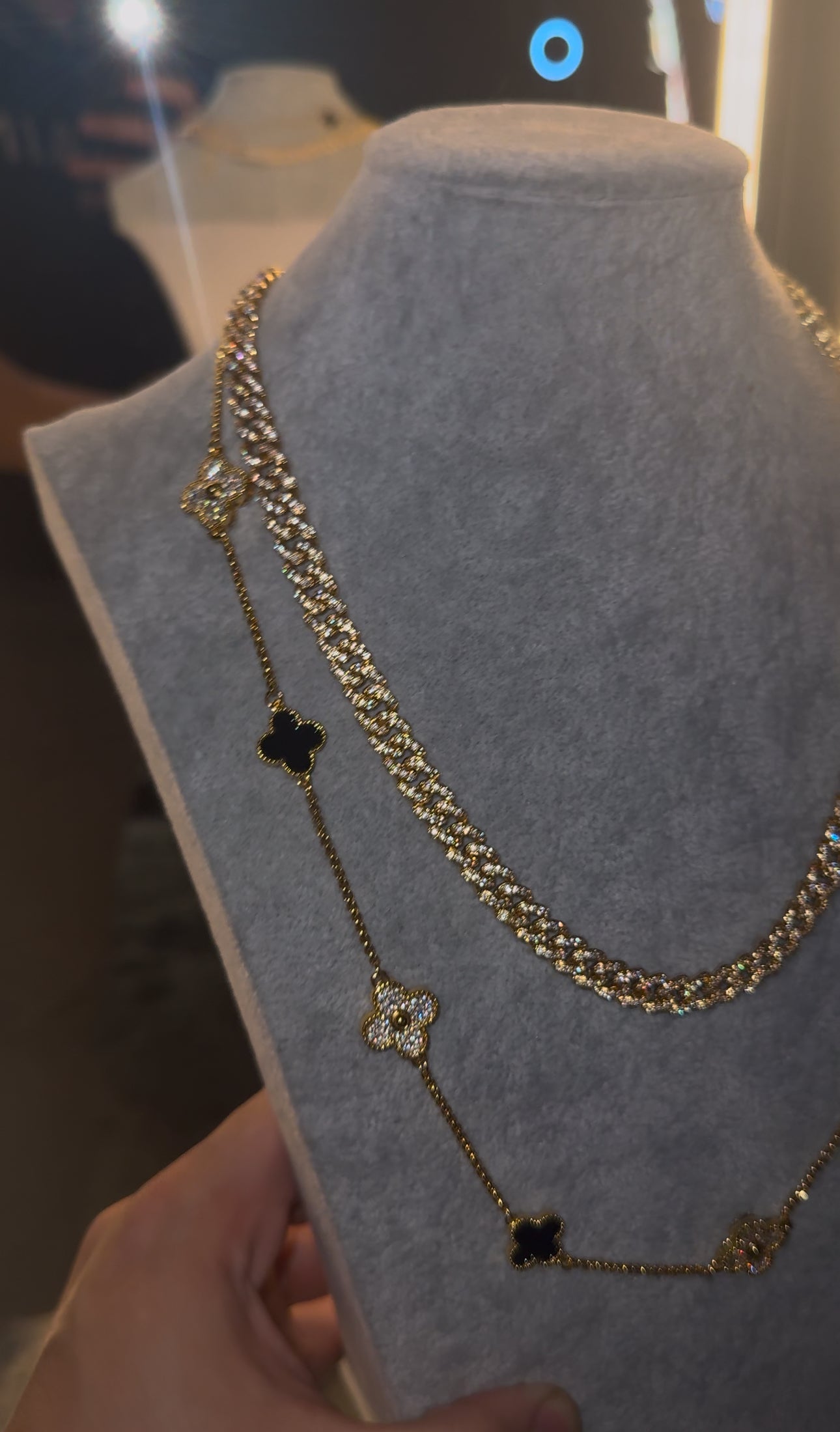 Combo de dos cadenas (VC. y 8 mm Miami cuban link)