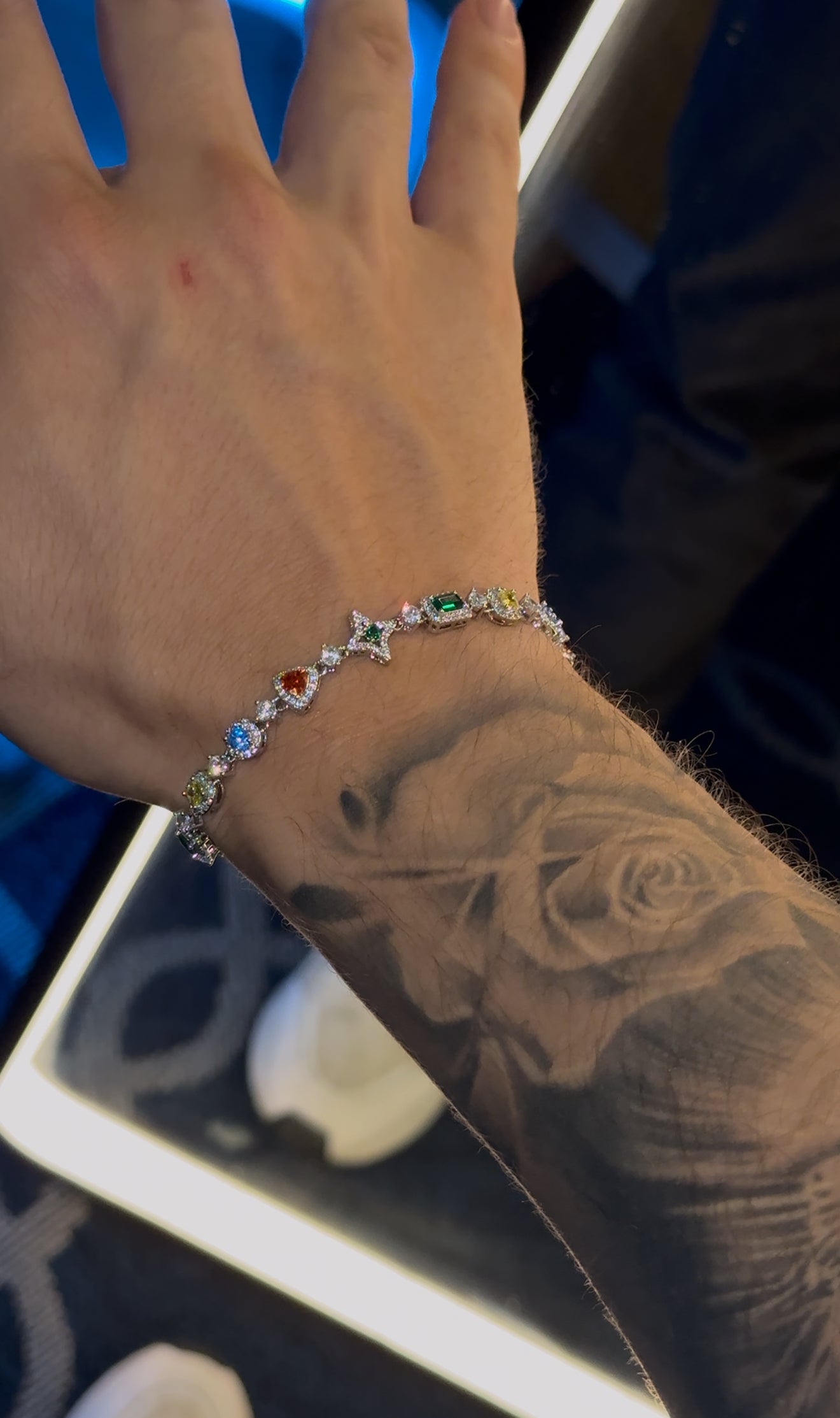 Color gemstones bracelet