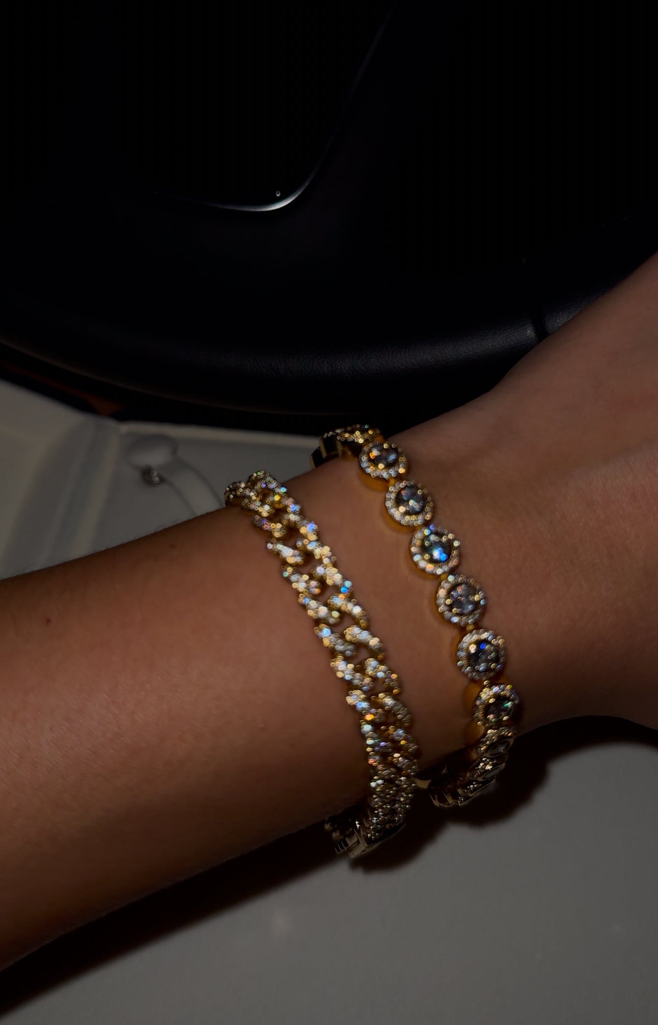 Combo en promo circle tennis y cuban link 7mm