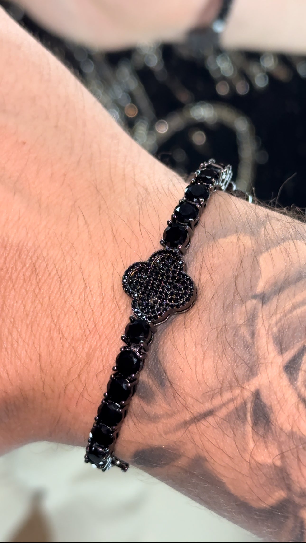 Brazalete VC. black tennis 5 mm link full iced