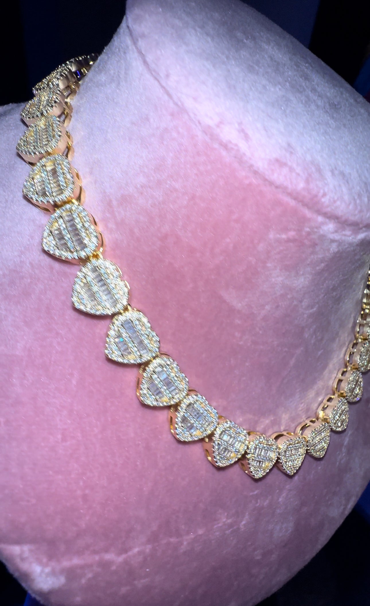 Cadena de corazones pp golden plated 18k
