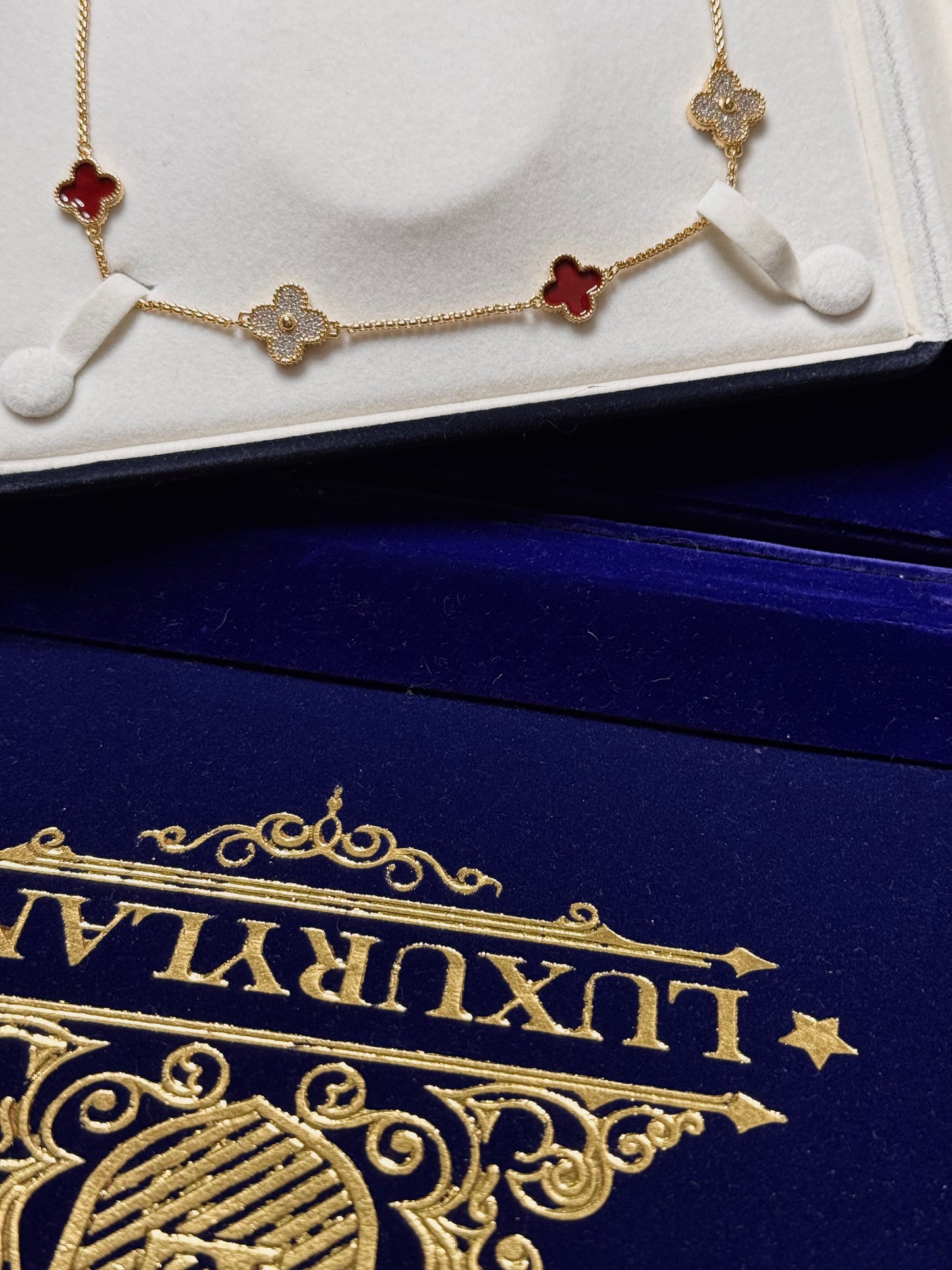Cadena VC. red and gold plated 18 k 22 micras 60 cm