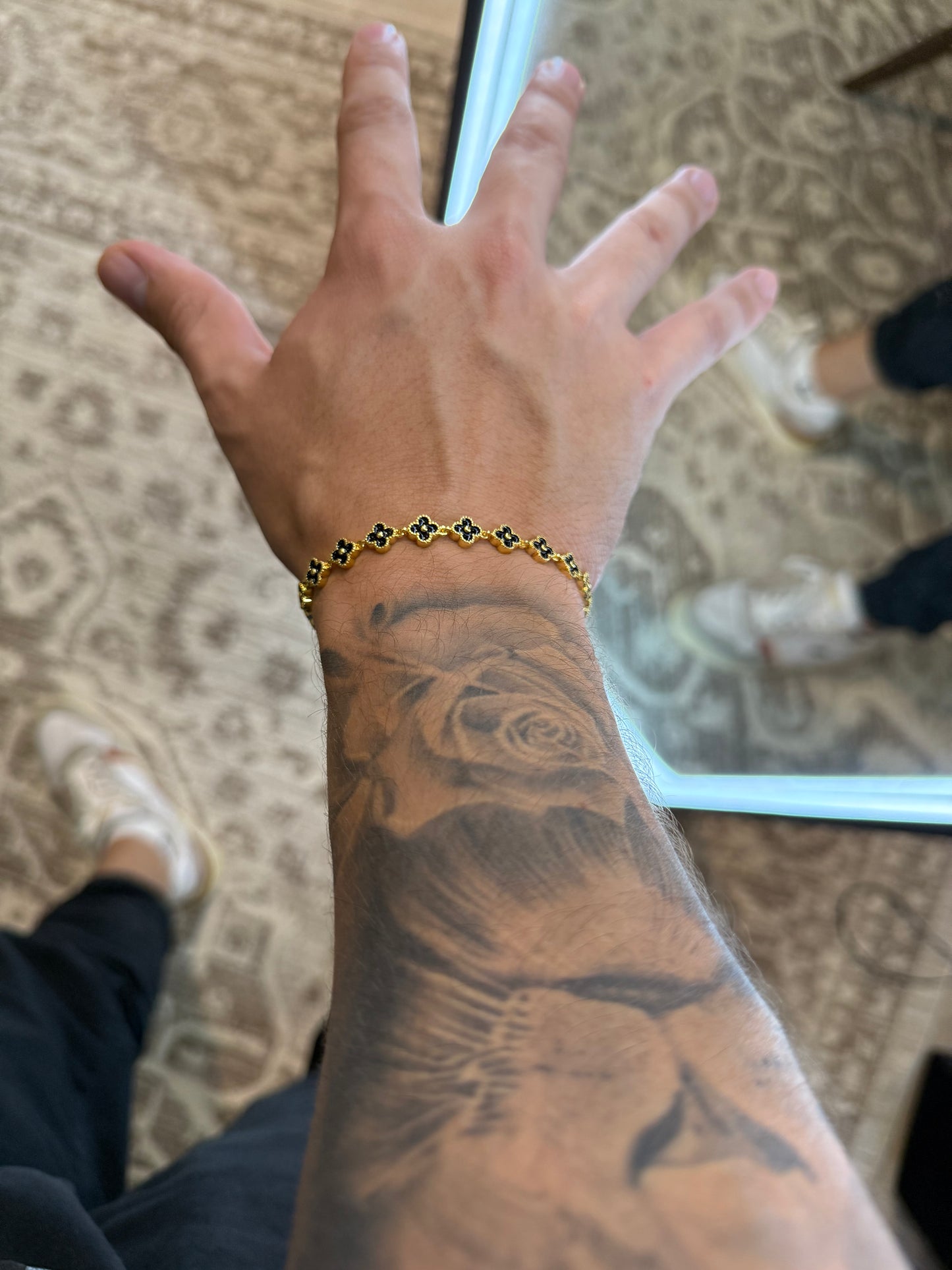 Brazalete VC FULL ICED GOLDEN and black PLATED mini