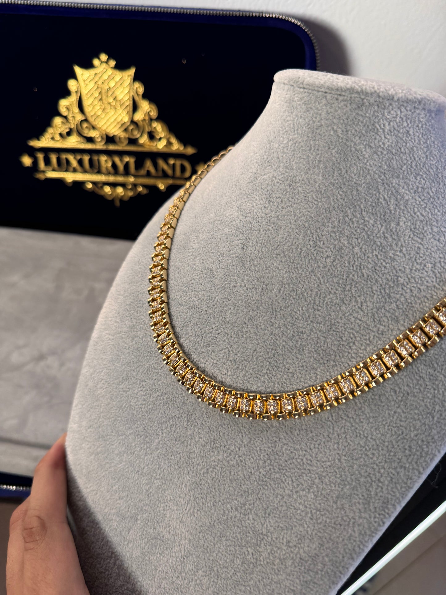 RLX link chain golden plated 18k