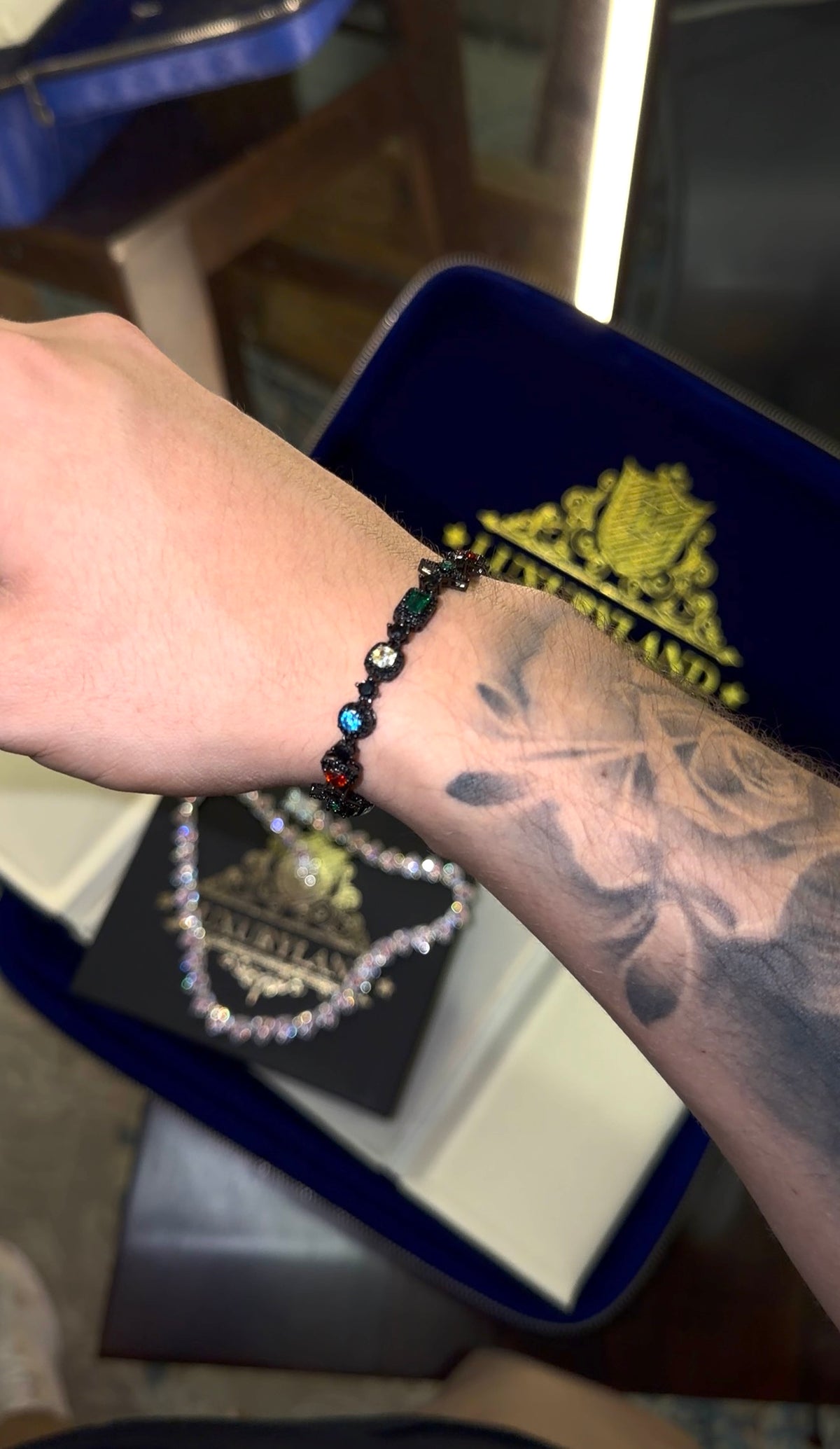 Black Color gemstones bracelet