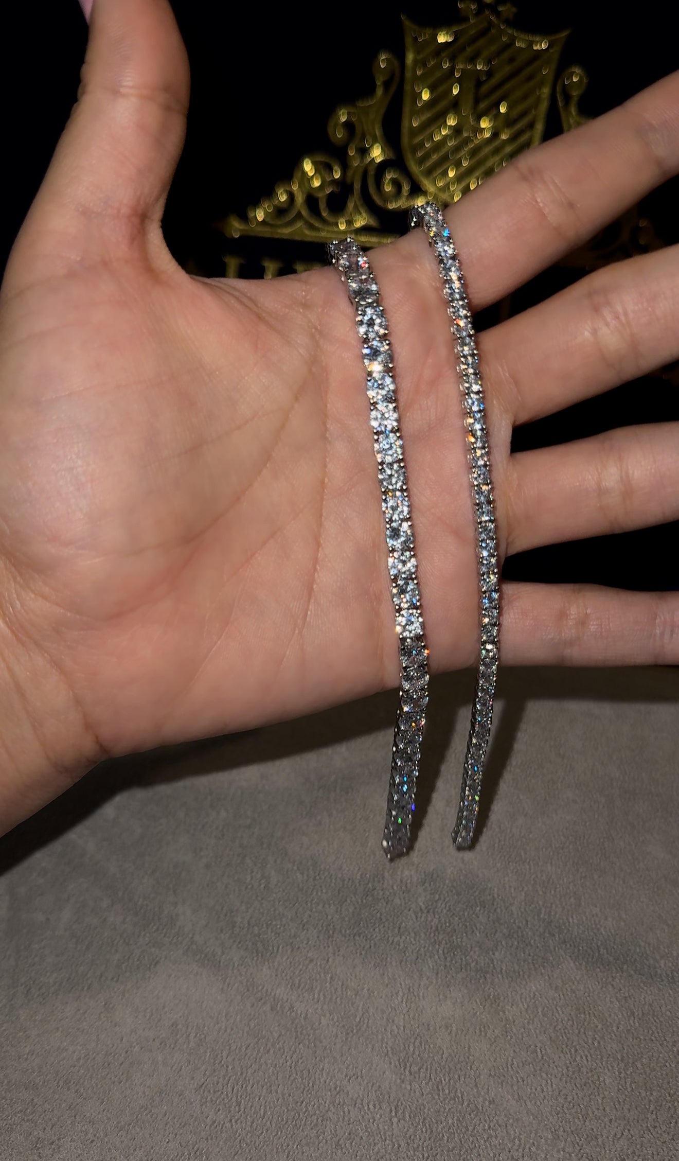 Brazalete tennis white gold full iced