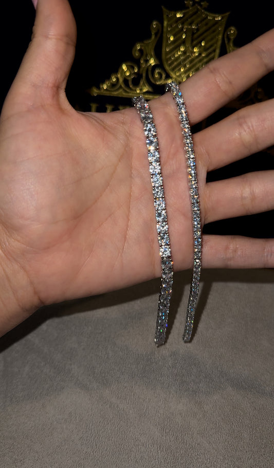 Brazalete tennis white gold full iced