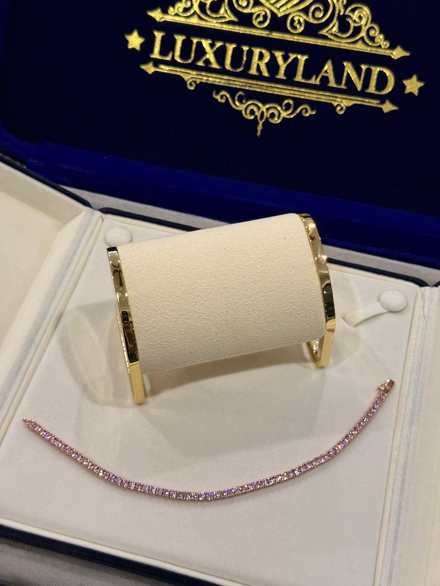 Cadena y brazalete pink tennis 3mm