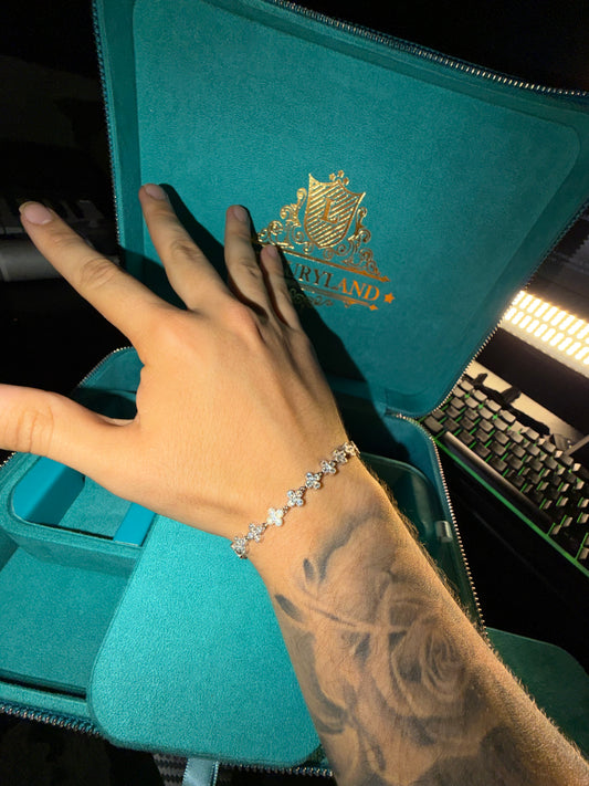 Brazalete VC FULL ICED whitegold PLATED mini