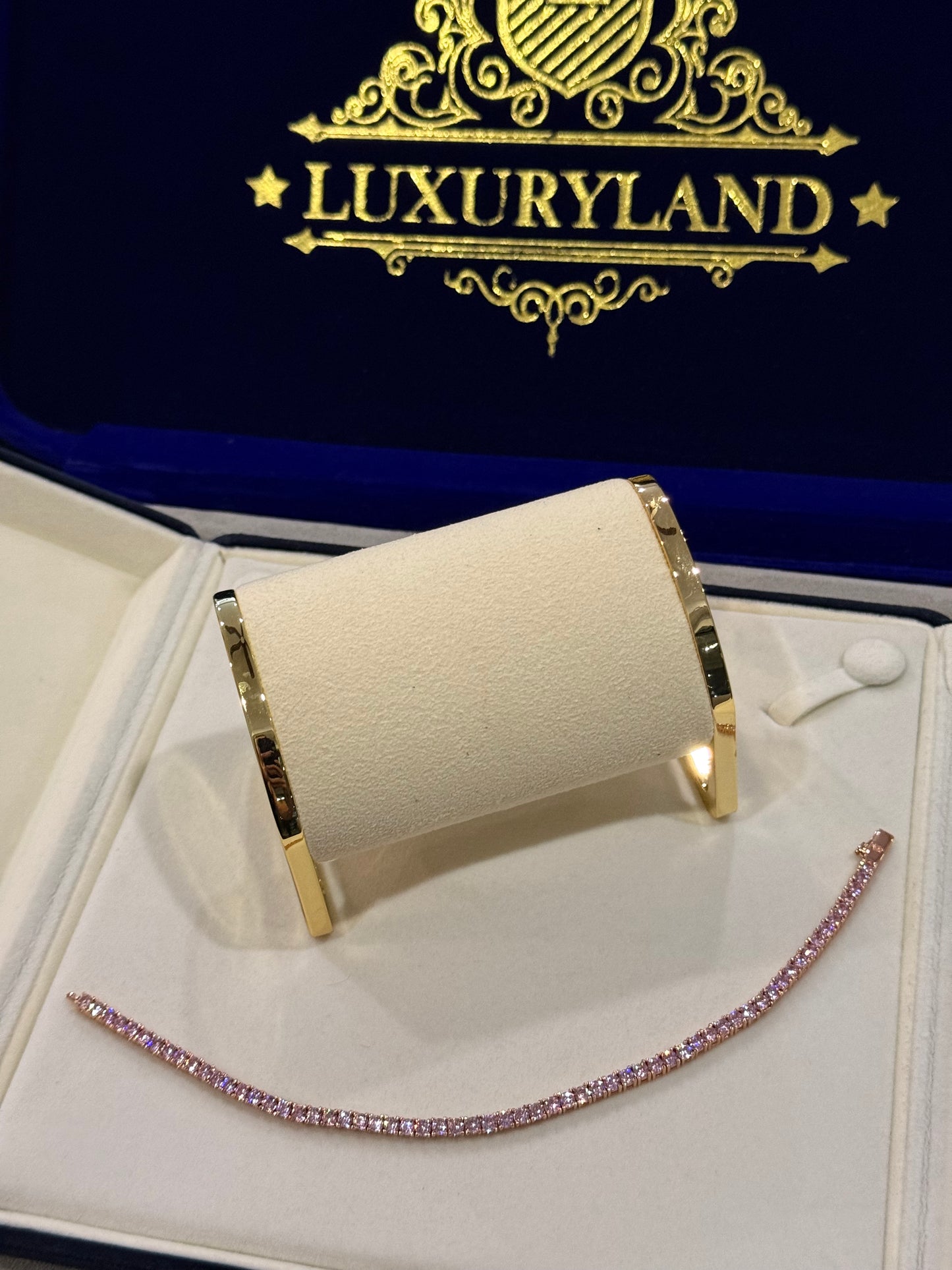 Cadena y brazalete pink tennis 3mm