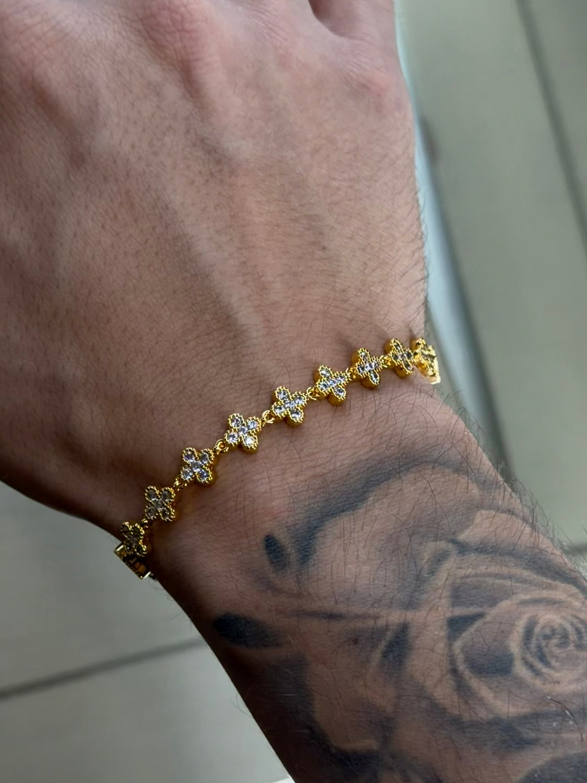 Brazalete VC FULL ICED GOLDEN PLATED mini