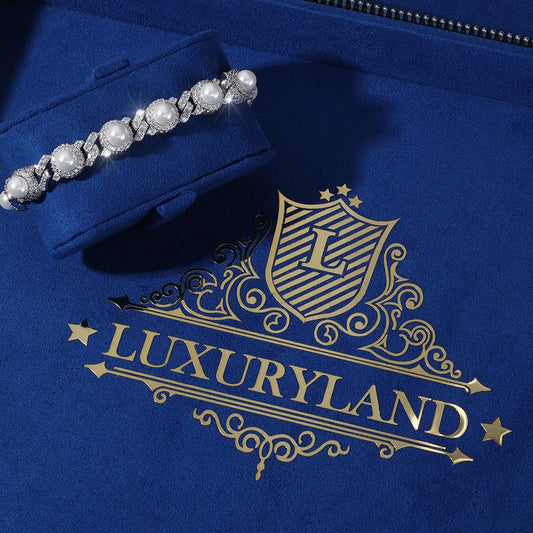 Brazalete cubano link whitegold plated con perlas naturales incrustadas 2025