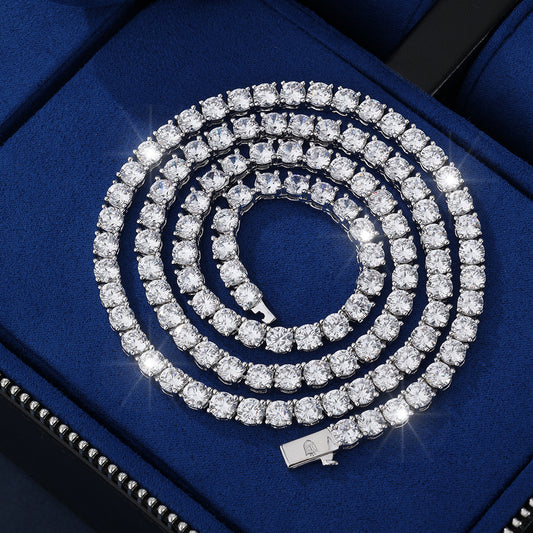 Cadena tennis whitegold 3 mm broche de caja gold plated 18k 2025