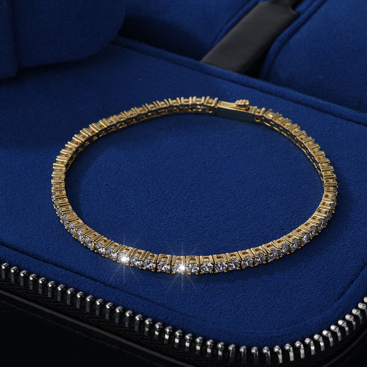 Brazalete tennis 3mm con incrustaciones de circonita cubica (CZ)(colección 2025)