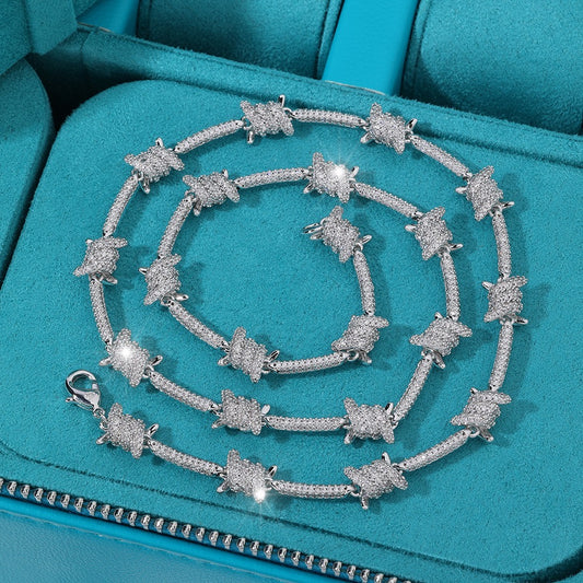 Cadena de púas whitegold plated 18k (50 cm) 2025