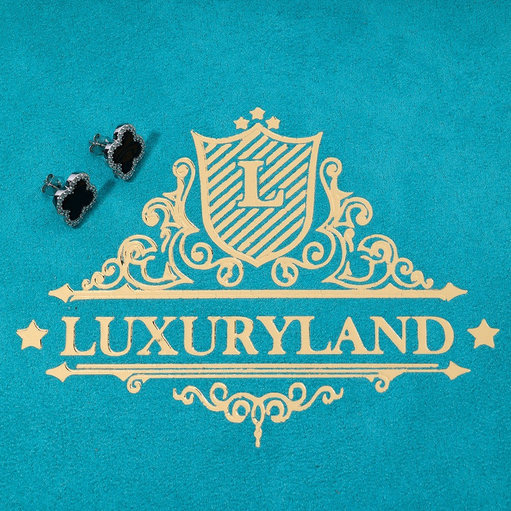 Aretes VC. whitegold plated black bottom 2025
